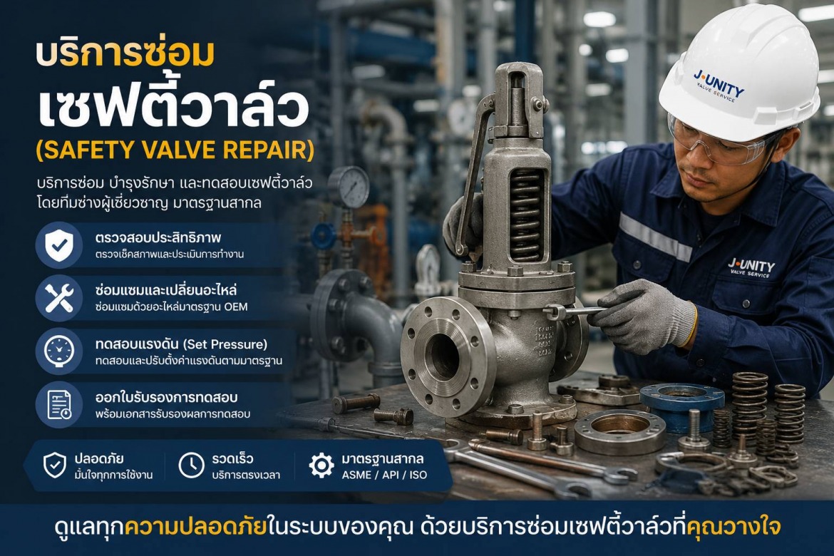 บริการซ่อมเซฟตี้วาล์วมาตรฐานสากล